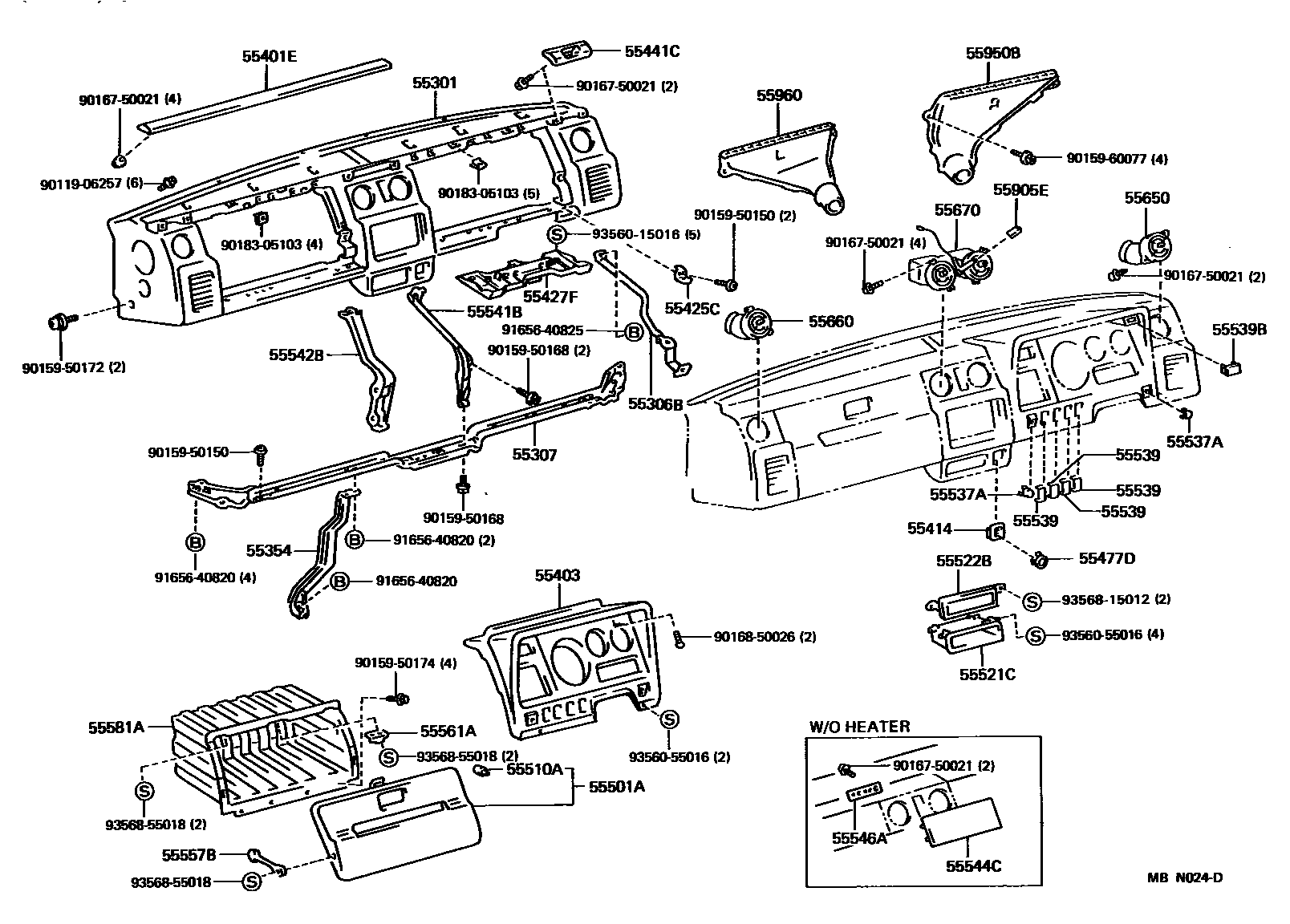 5551 — INSTRUMENT PANEL & GLOVE COMPARTMENT