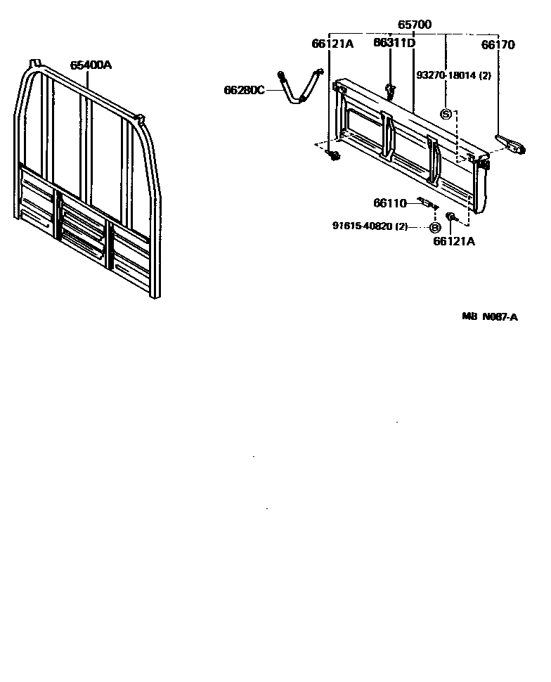 6553 — REAR BODY GUARD FRAME & TAIL GATE