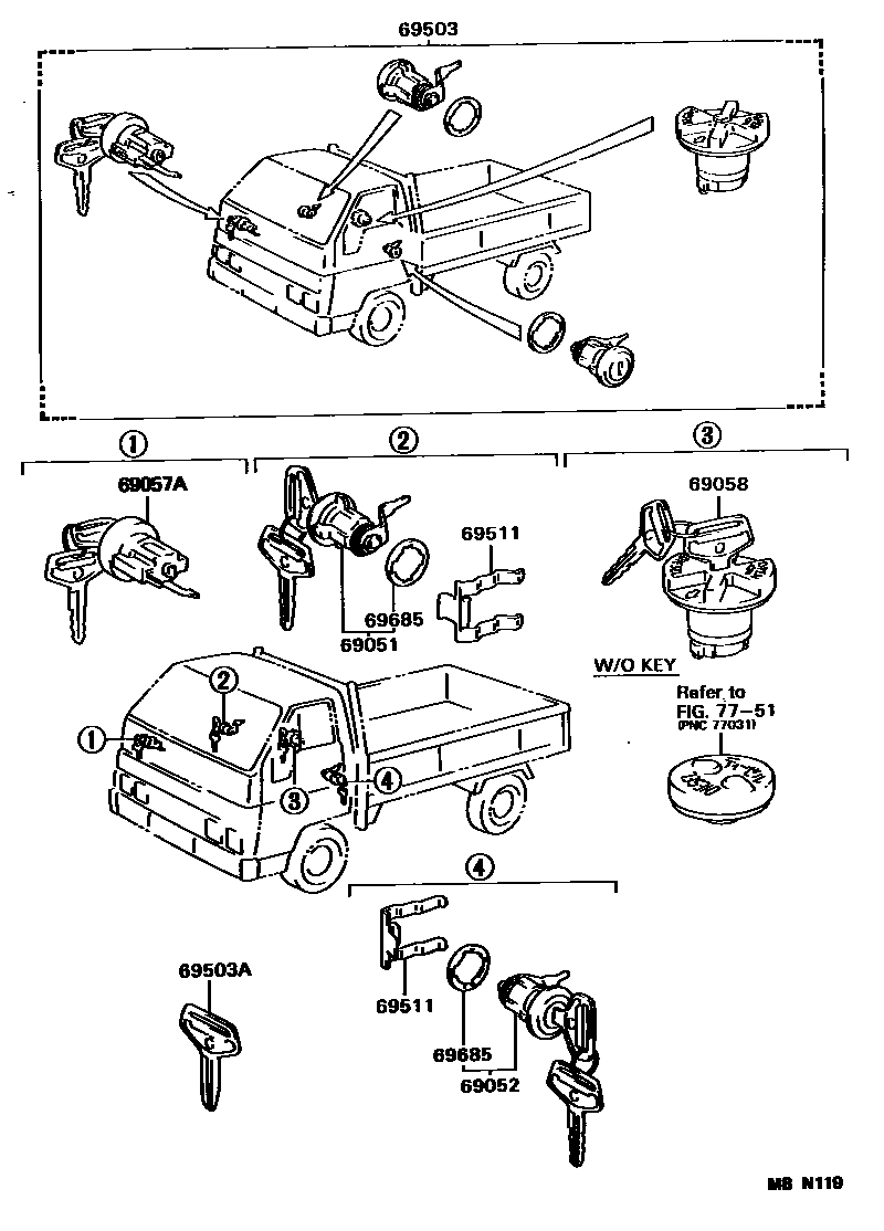 6765 — LOCK CYLINDER SET
