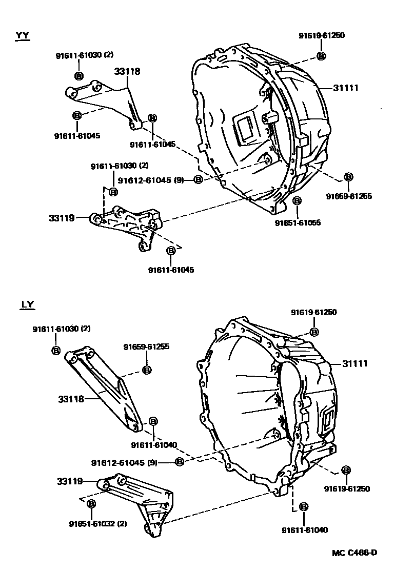 3302 — CLUTCH HOUSING & TRANSMISSION CASE (MTM)