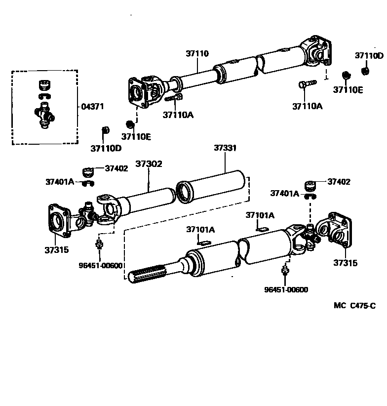 3701 — PROPELLER SHAFT & UNIVERSAL JOINT