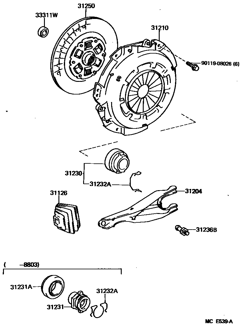 3101 — CLUTCH & RELEASE FORK