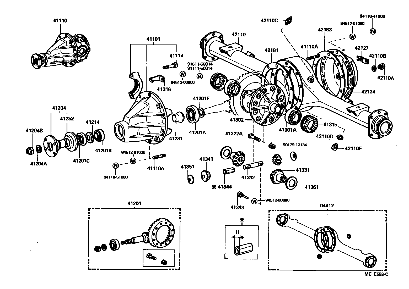 4101 — REAR AXLE HOUSING & DIFFERENTIAL