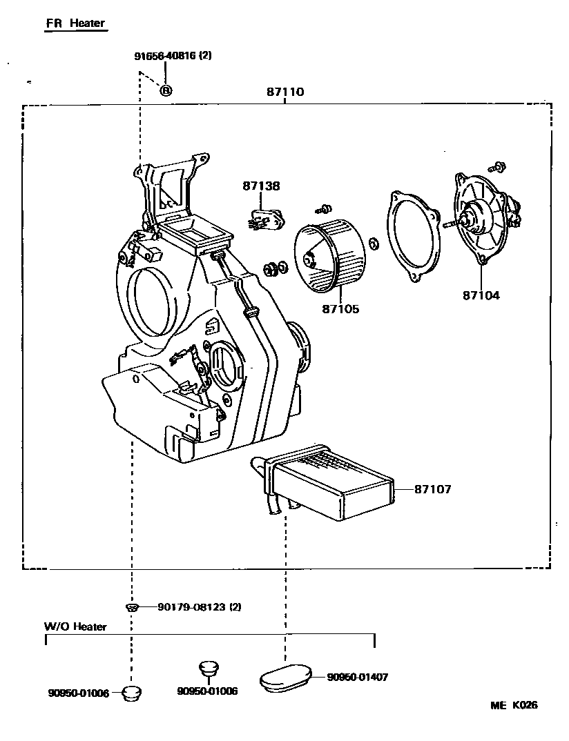 8712 — HEATING & AIR CONDITIONING - HEATER UNIT & BLOWER
