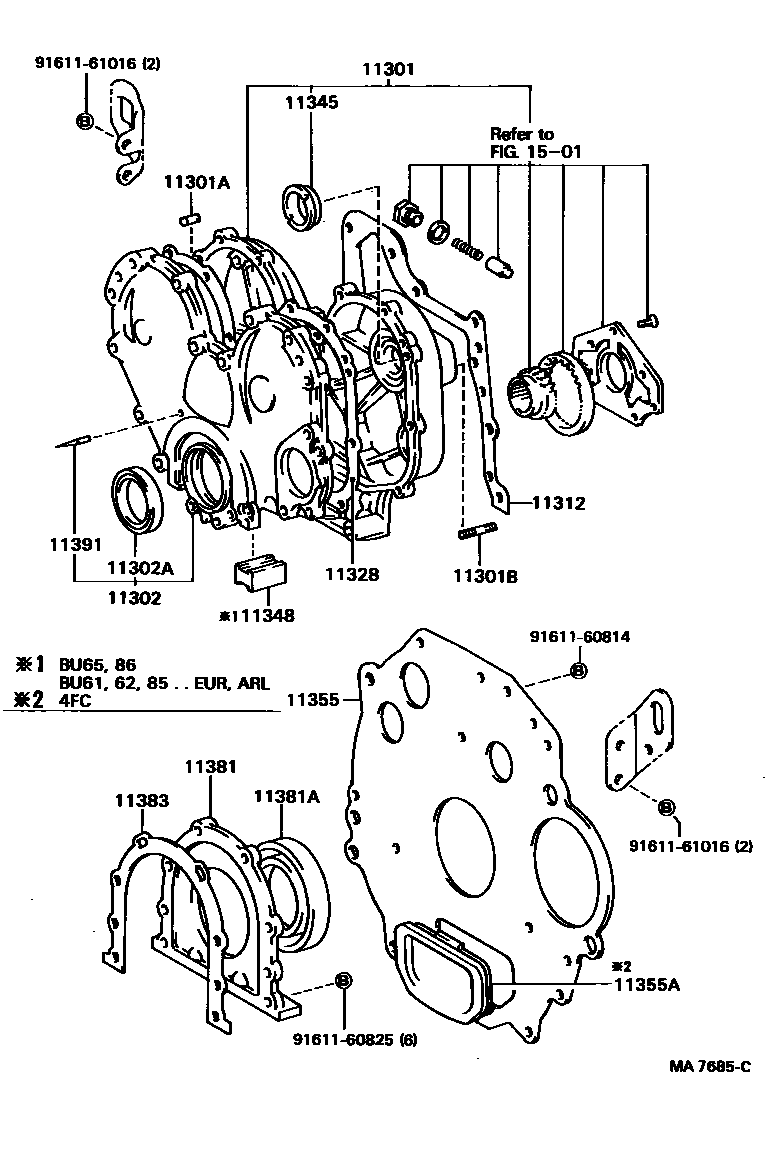 1106 — TIMING GEAR COVER & REAR END PLATE