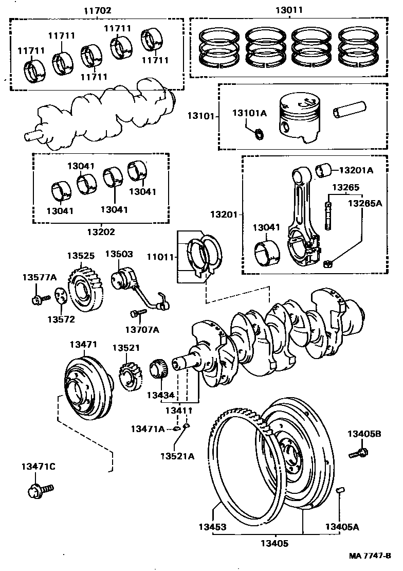 1301 — CRANKSHAFT & PISTON