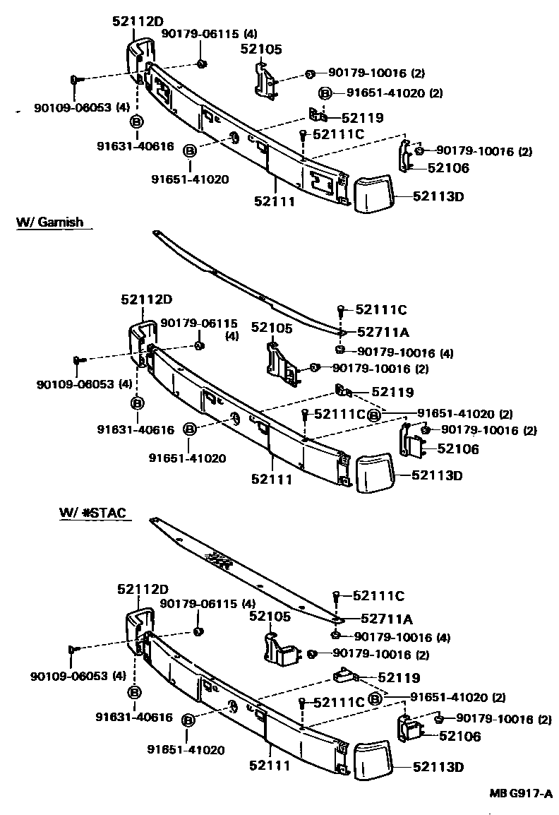 5252 — FRONT BUMPER & BUMPER STAY