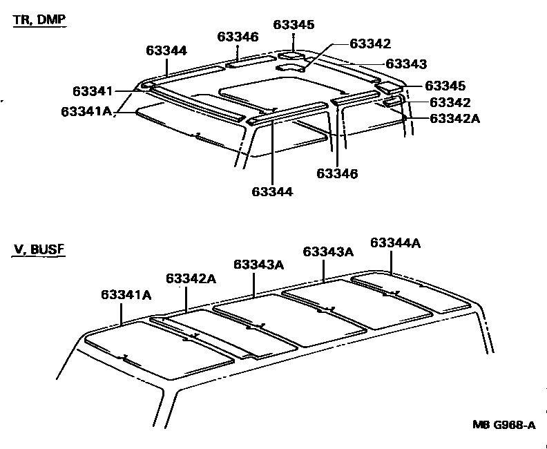 6452 — ROOF HEADLINING & SILENCER PAD