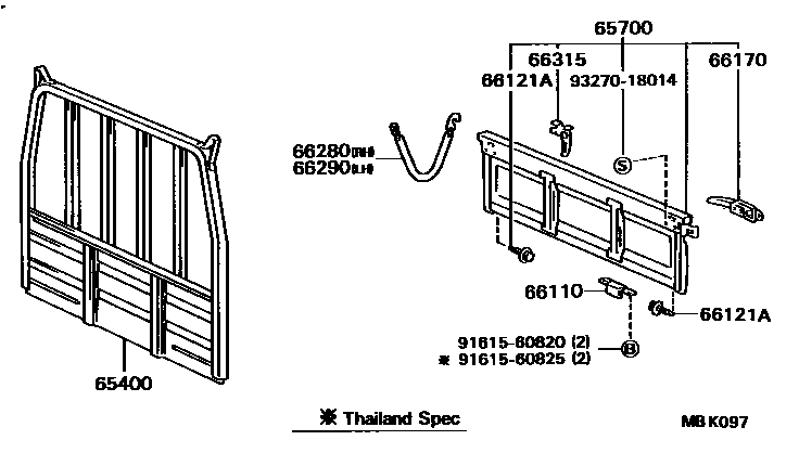6553 — REAR BODY GUARD FRAME & TAIL GATE