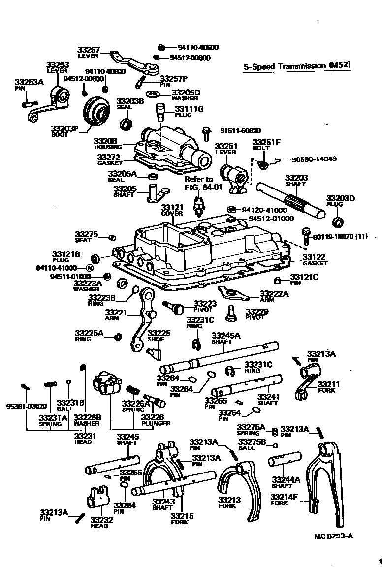 3307 — GEAR SHIFT FORK & LEVER SHAFT (MTM)