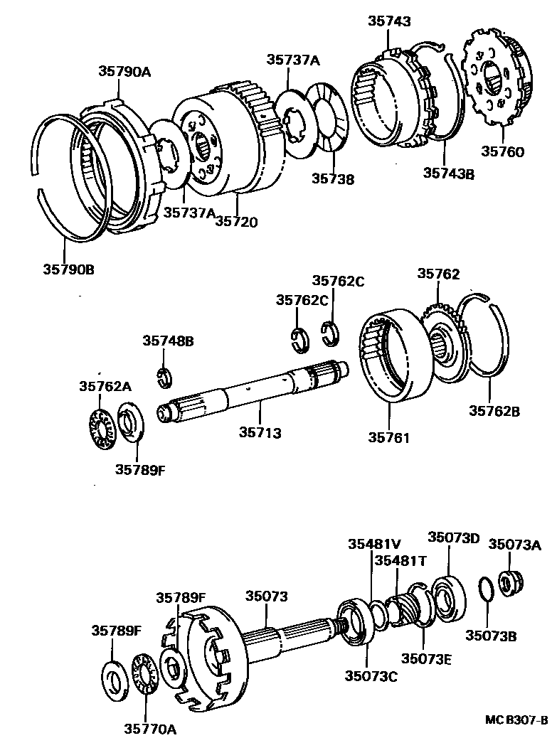 3510 — PLANETARY GEAR, REVERSE PISTON & COUNTER GEAR(ATM)
