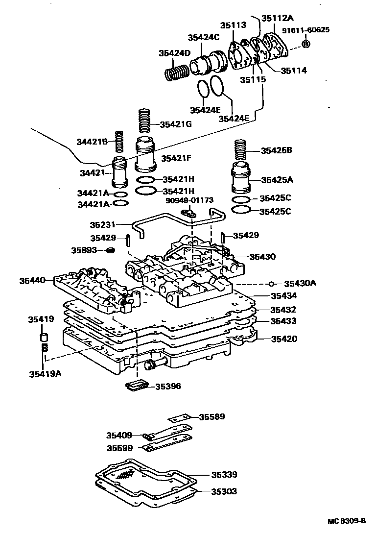 3512 — VALVE BODY & OIL STRAINER (ATM)