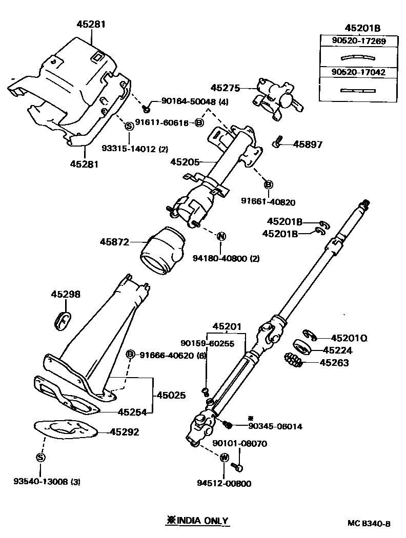 4501 — STEERING COLUMN & SHAFT