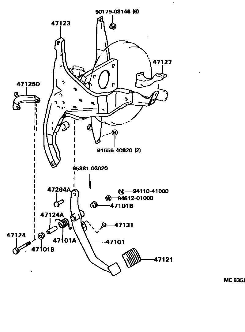 4701 — BRAKE PEDAL & BRACKET