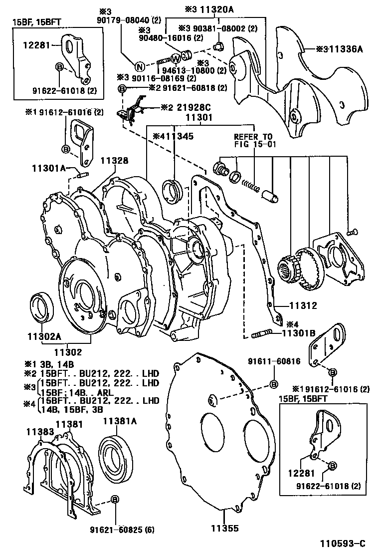 1106 — TIMING GEAR COVER & REAR END PLATE