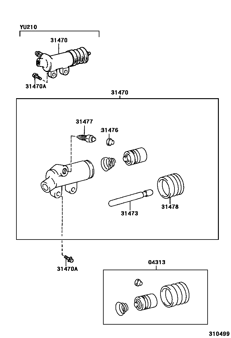 3105 — CLUTCH RELEASE CYLINDER