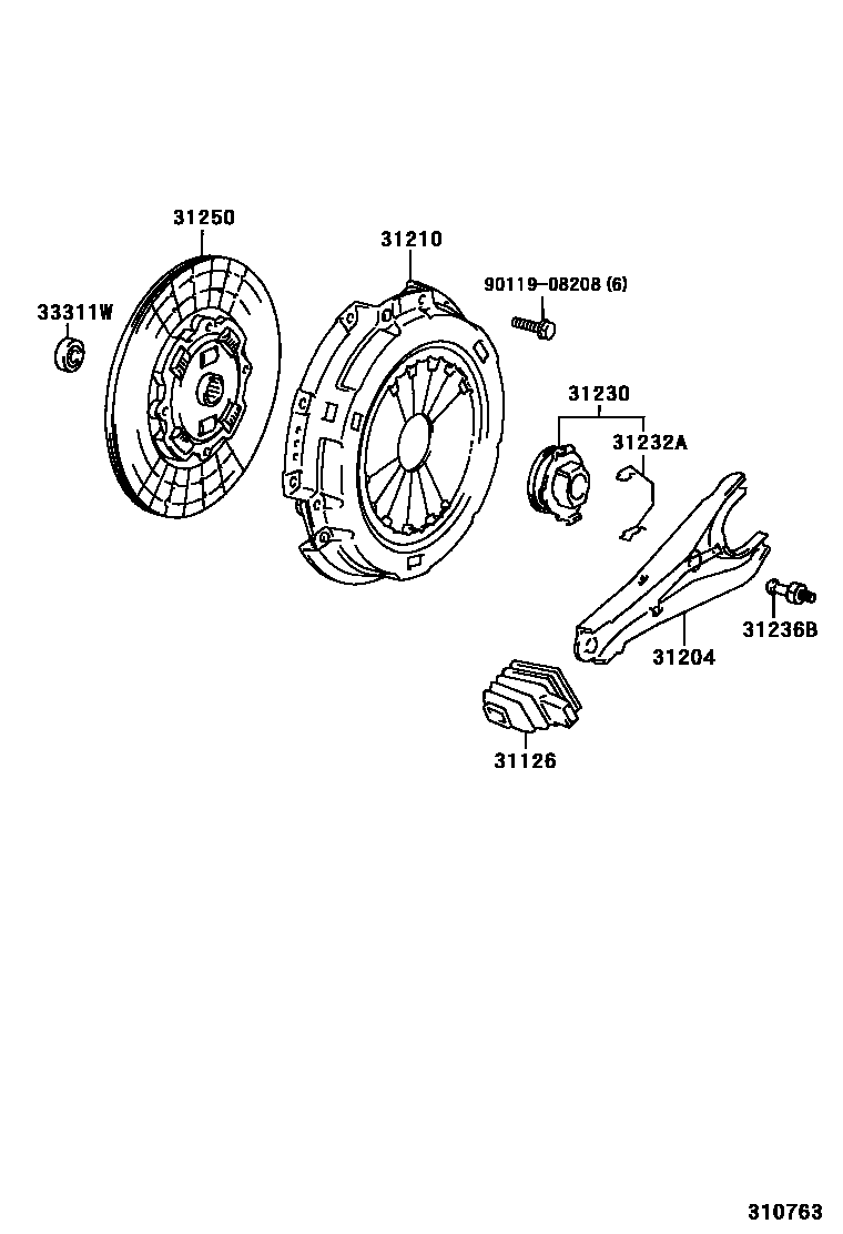 3101 — CLUTCH & RELEASE FORK