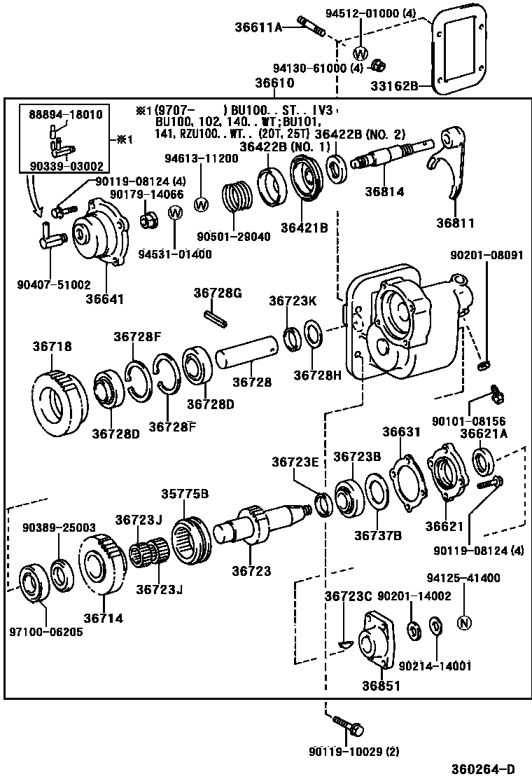 3602 — POWER TAKE-OFF CASE & GEAR