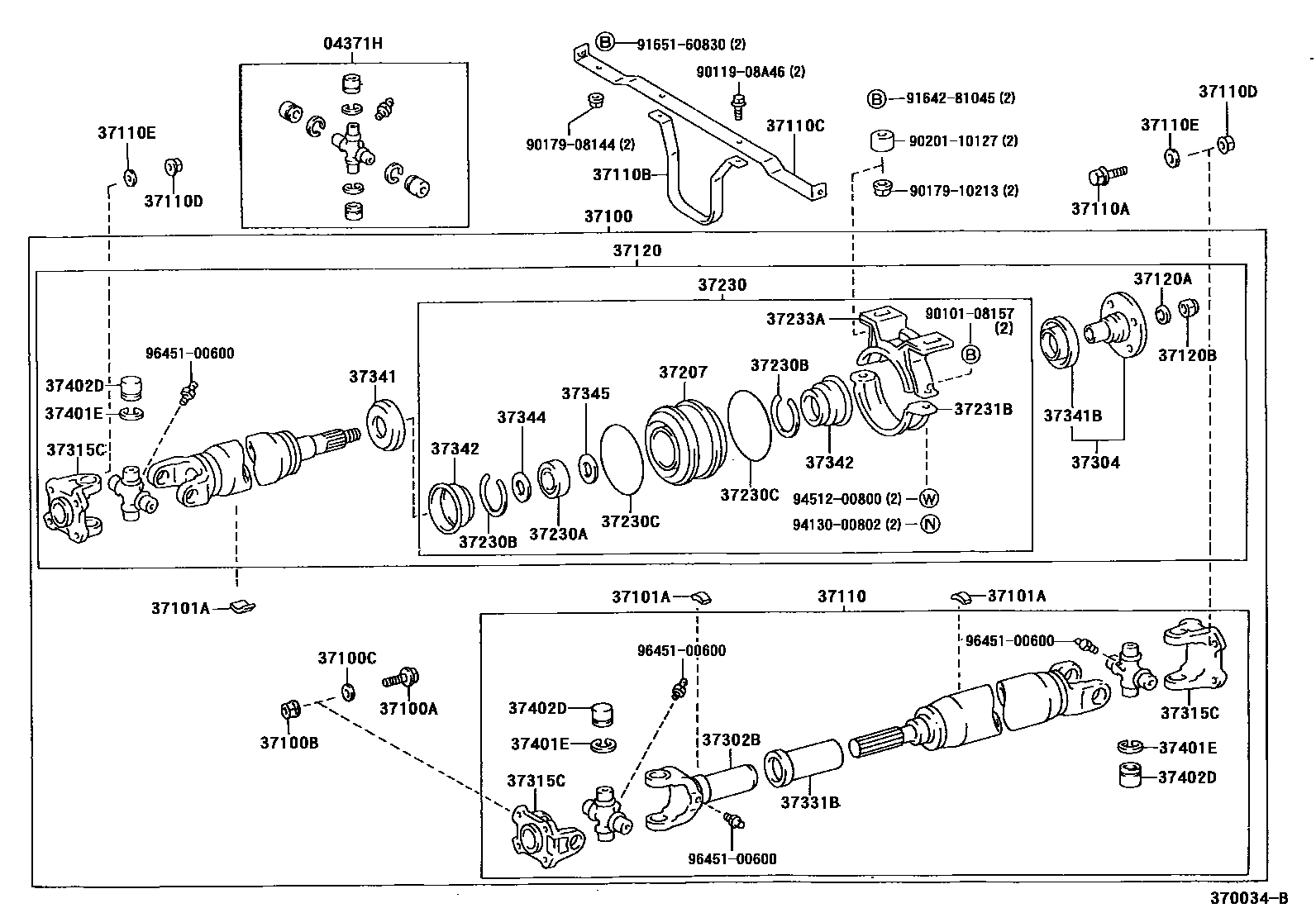 3701 — PROPELLER SHAFT & UNIVERSAL JOINT
