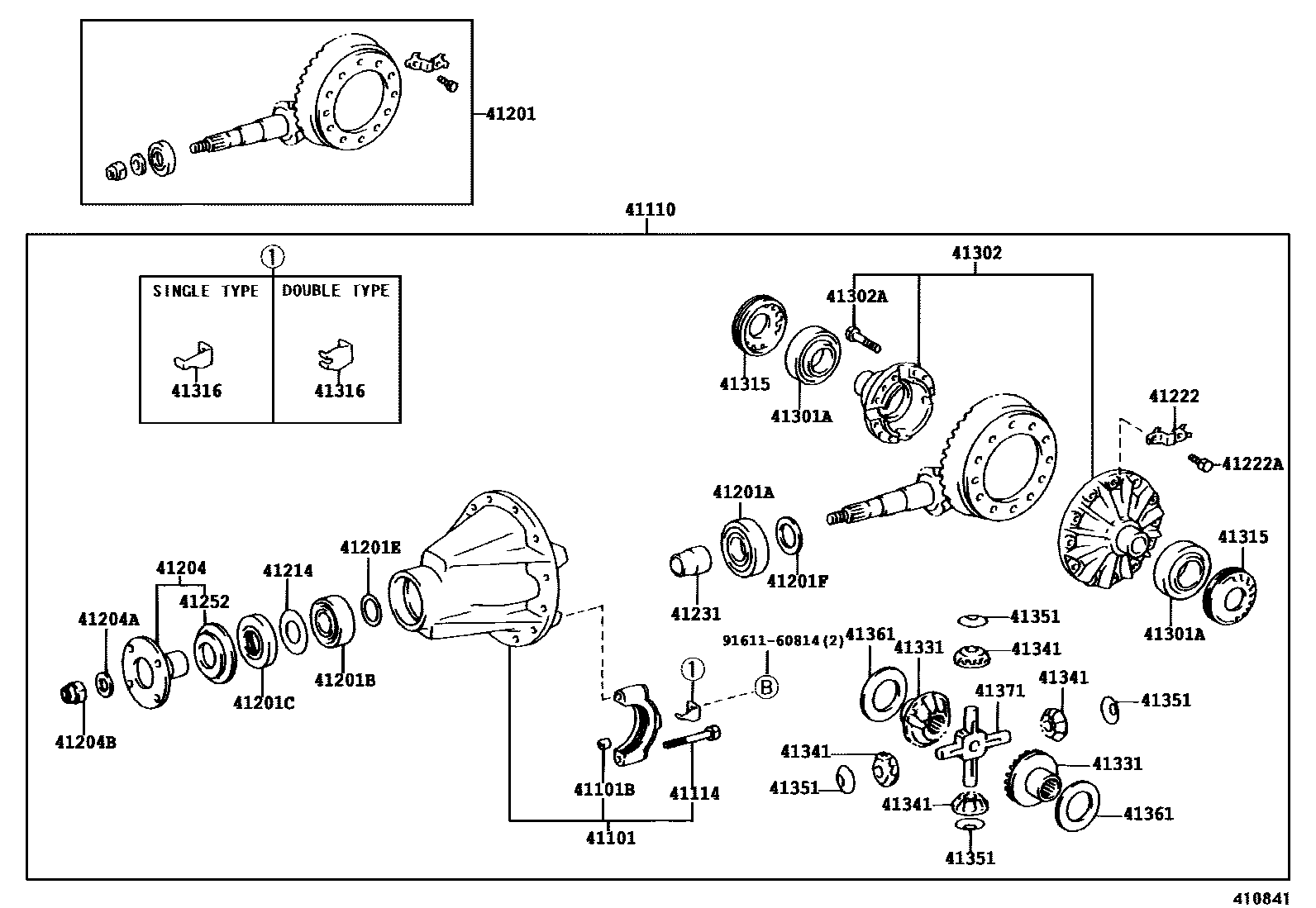 4101 — REAR AXLE HOUSING & DIFFERENTIAL