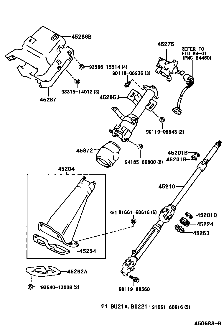 4501 — STEERING COLUMN & SHAFT