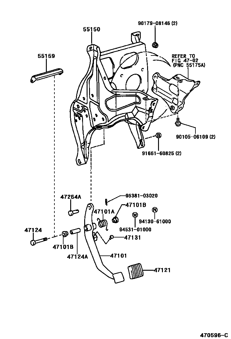 4701 — BRAKE PEDAL & BRACKET