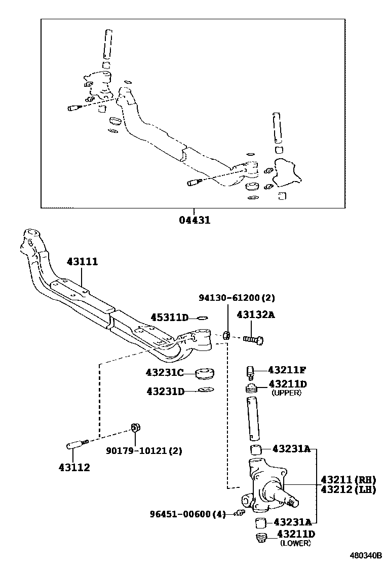 4802 — FRONT AXLE ARM & STEERING KNUCKLE