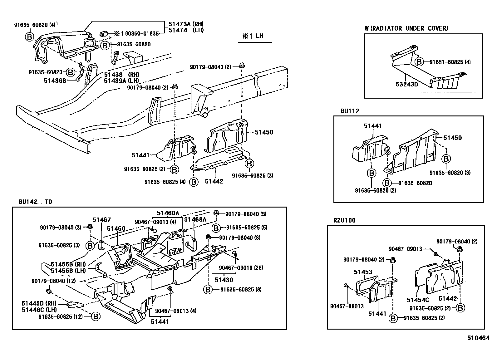 5152 — SUSPENSION CROSSMEMBER & UNDER COVER