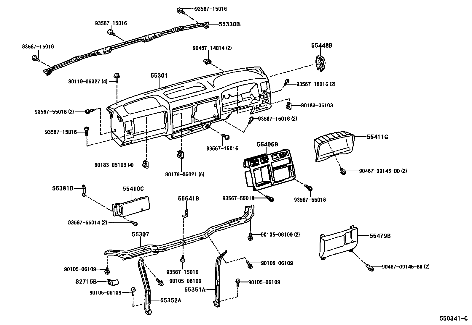 5551 — INSTRUMENT PANEL & GLOVE COMPARTMENT