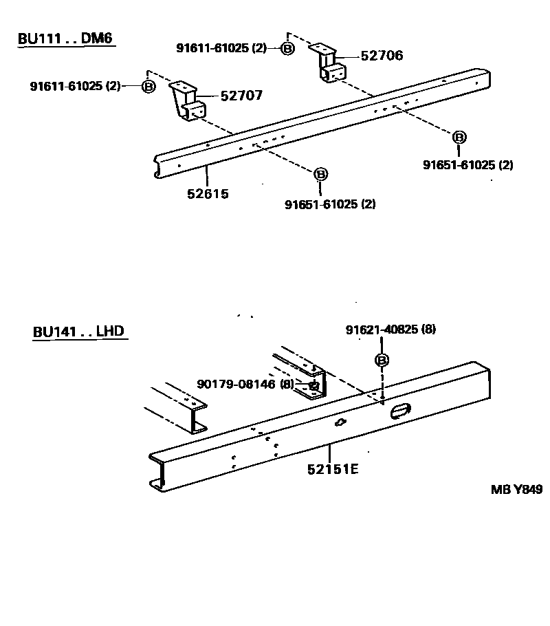 5253 — REAR BUMPER & BUMPER STAY