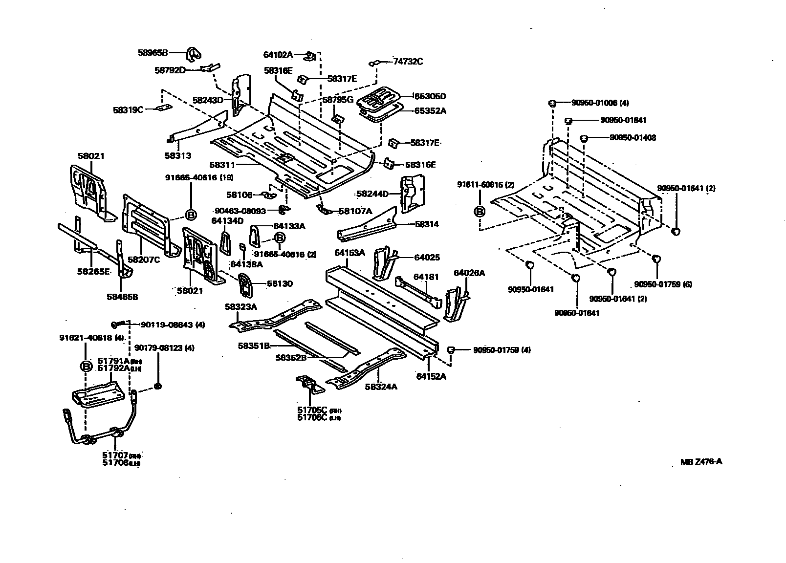 5852 — REAR FLOOR PANEL & REAR FLOOR MEMBER