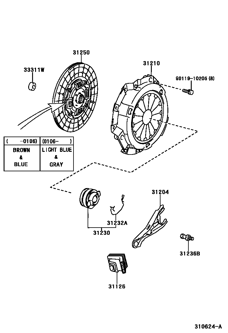 3101 — CLUTCH & RELEASE FORK