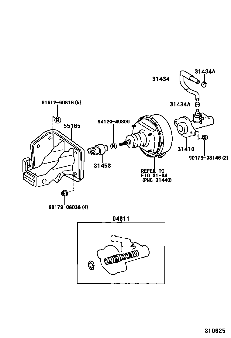 3103 — CLUTCH MASTER CYLINDER