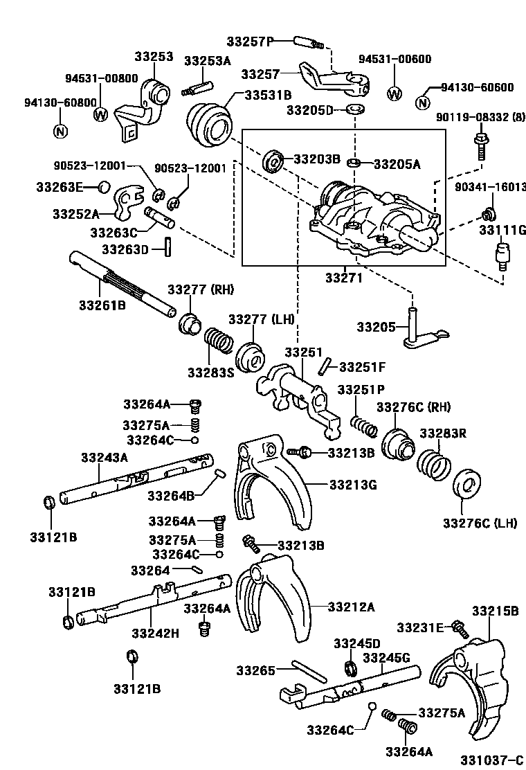 3307 — GEAR SHIFT FORK & LEVER SHAFT (MTM)