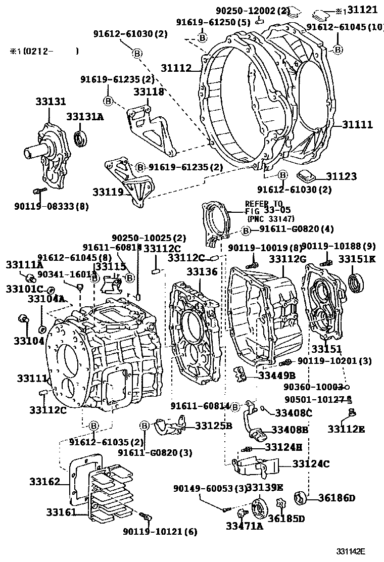 3302 — CLUTCH HOUSING & TRANSMISSION CASE (MTM)