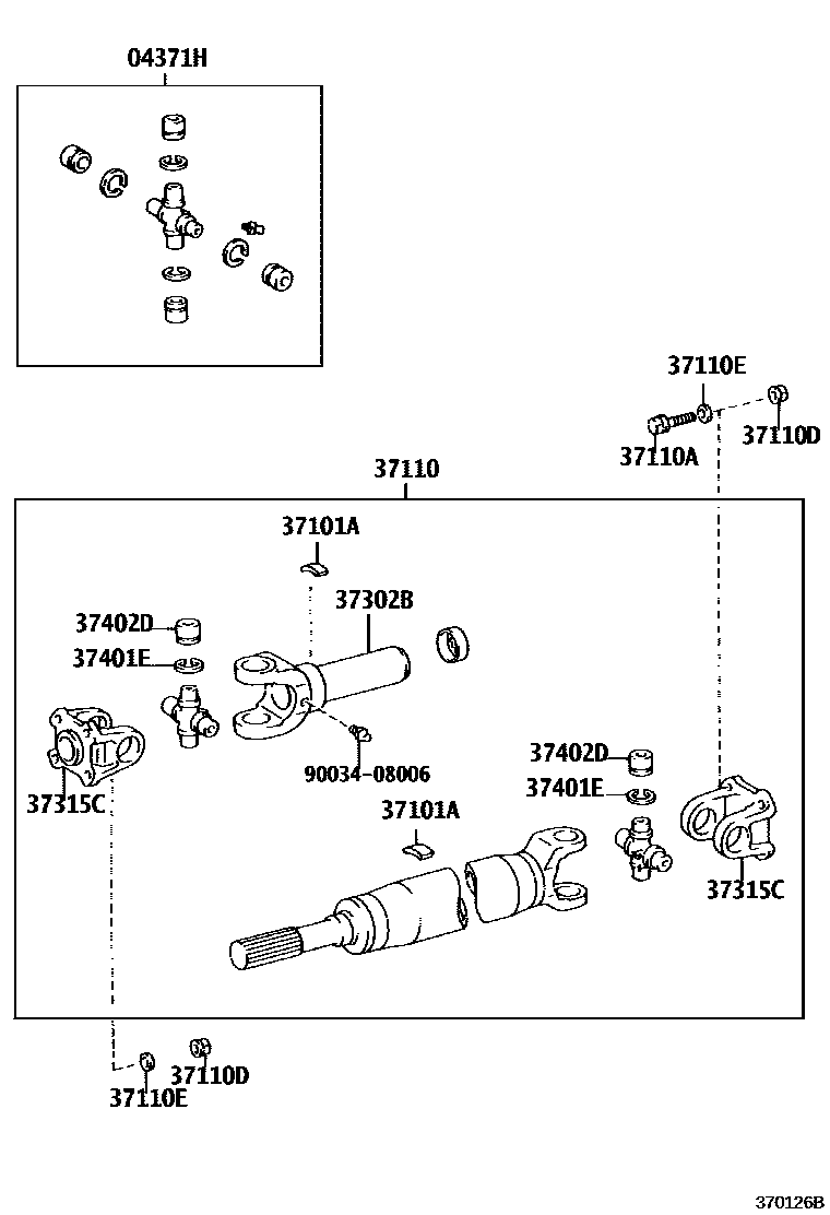 3701 — PROPELLER SHAFT & UNIVERSAL JOINT