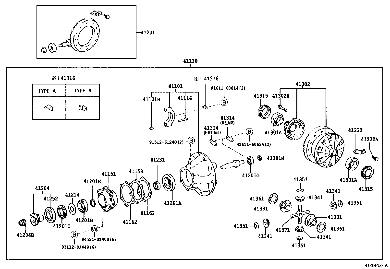 4101 — REAR AXLE HOUSING & DIFFERENTIAL