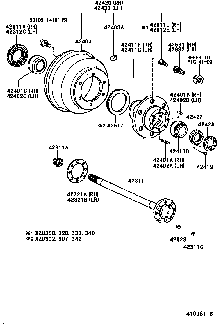 4102 — REAR AXLE SHAFT & HUB