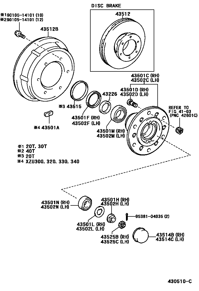 4303 — FRONT AXLE HUB