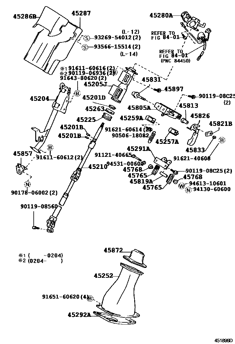4501 — STEERING COLUMN & SHAFT