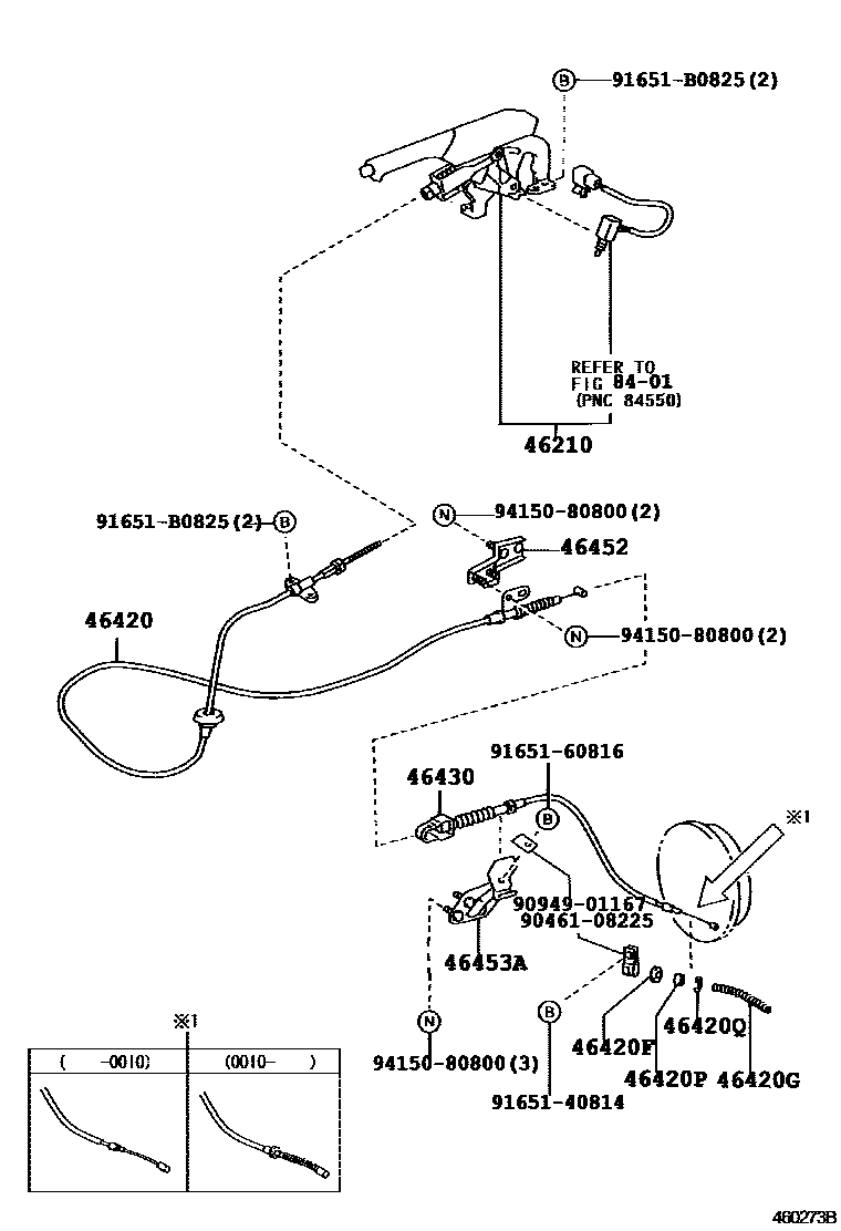 4601 — PARKING BRAKE & CABLE