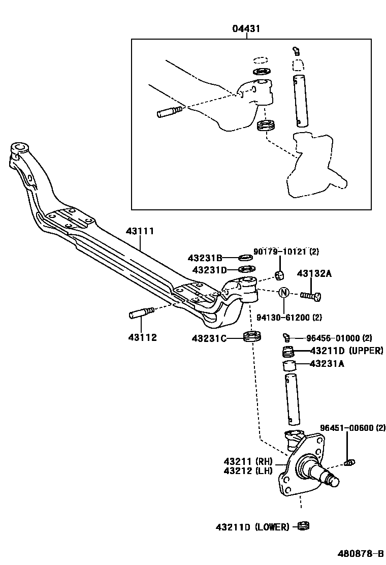 4802 — FRONT AXLE ARM & STEERING KNUCKLE