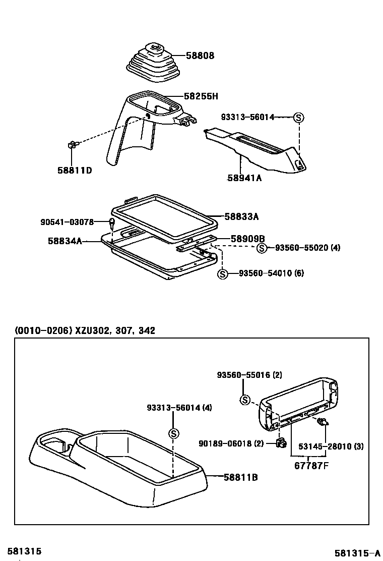 5855 — CONSOLE BOX & BRACKET