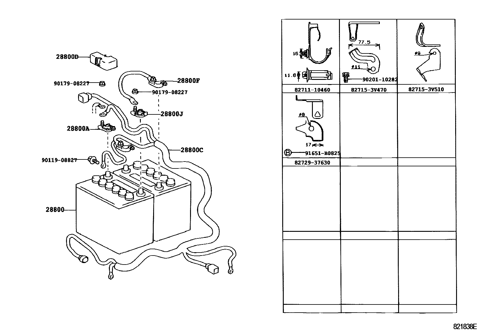 8201 — BATTERY & BATTERY CABLE
