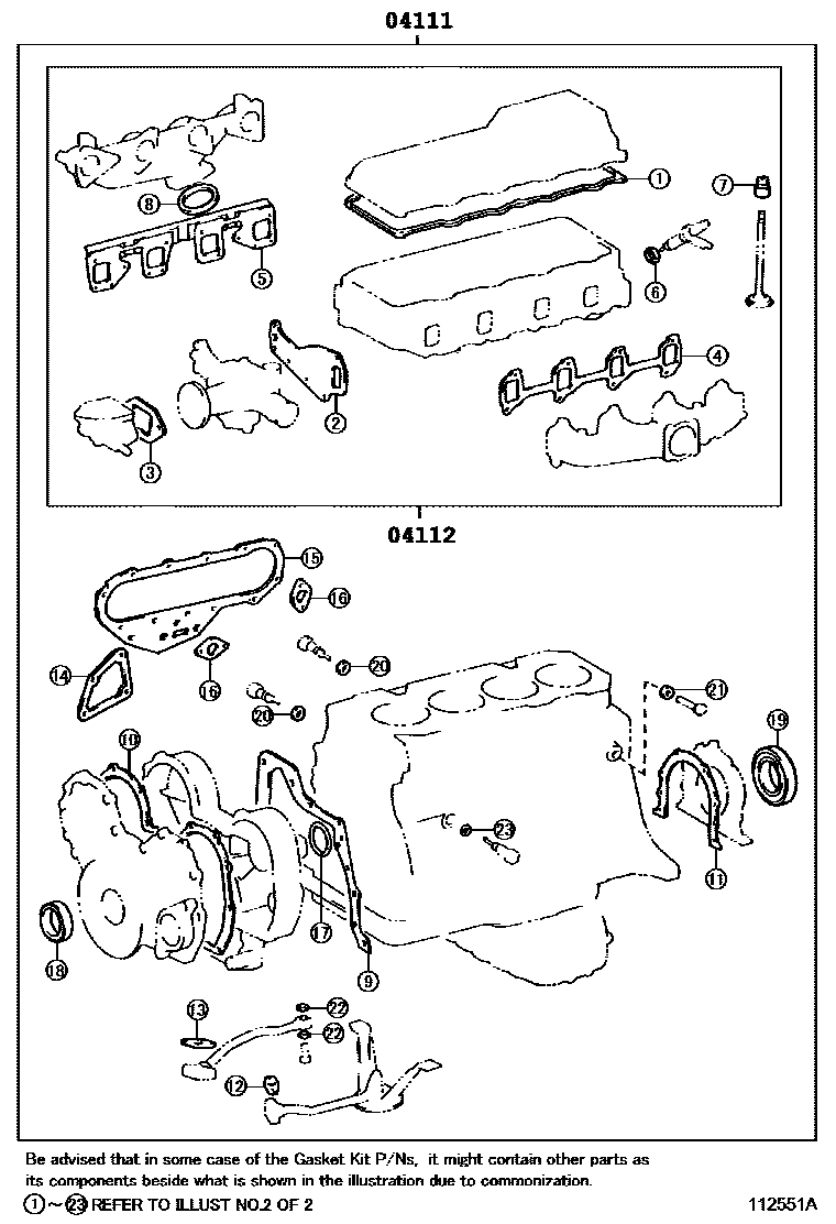 1103 — ENGINE OVERHAUL GASKET KIT