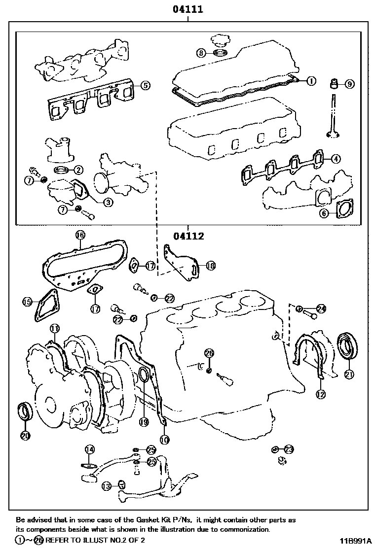 1103 — ENGINE OVERHAUL GASKET KIT