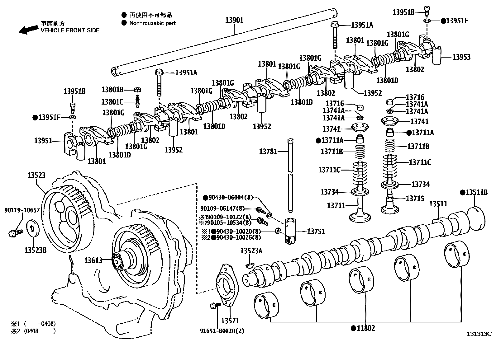 1302 — CAMSHAFT & VALVE