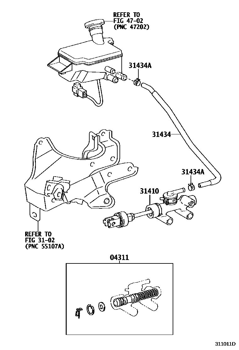 3103 — CLUTCH MASTER CYLINDER