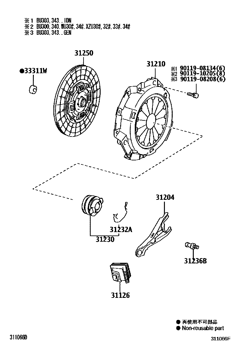 3101 — CLUTCH & RELEASE FORK
