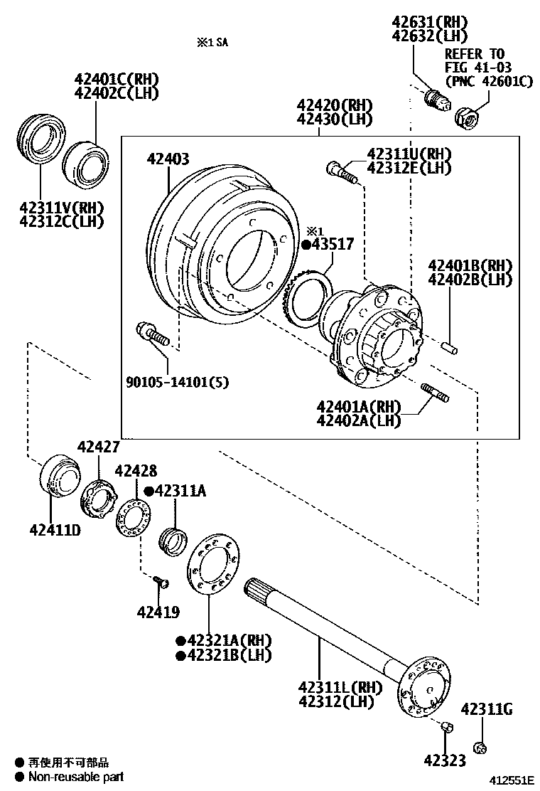 4102 — REAR AXLE SHAFT & HUB